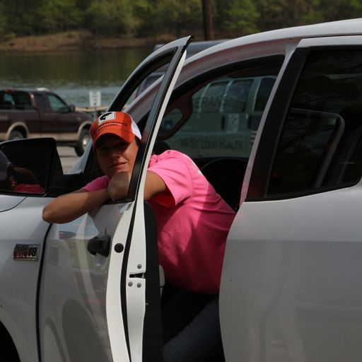 Person by car