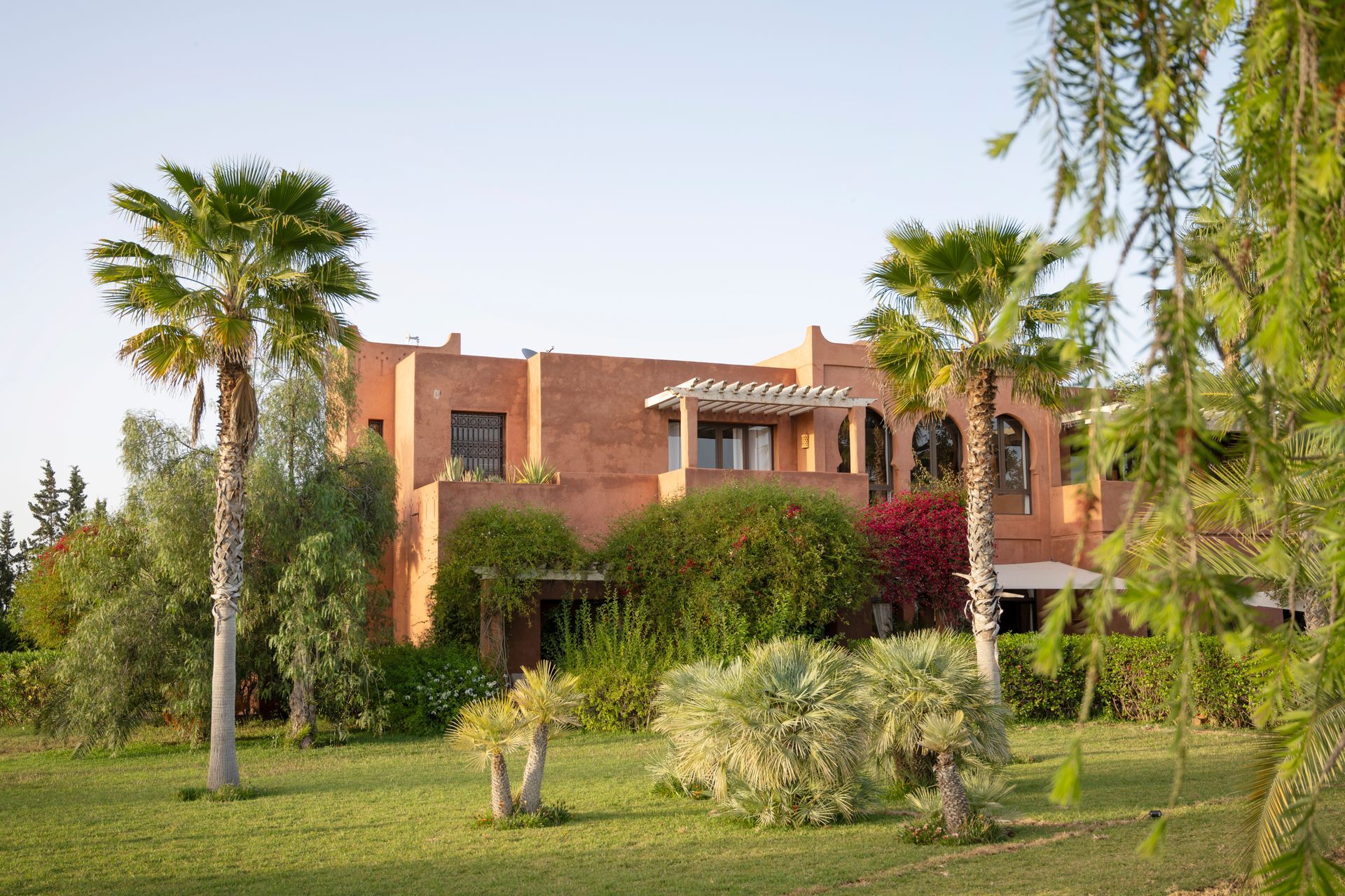 Reception space in the gardens of Bab Akoul Atlas, Marrakech