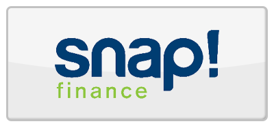 Snap! Finance logo in blue and green on a white background