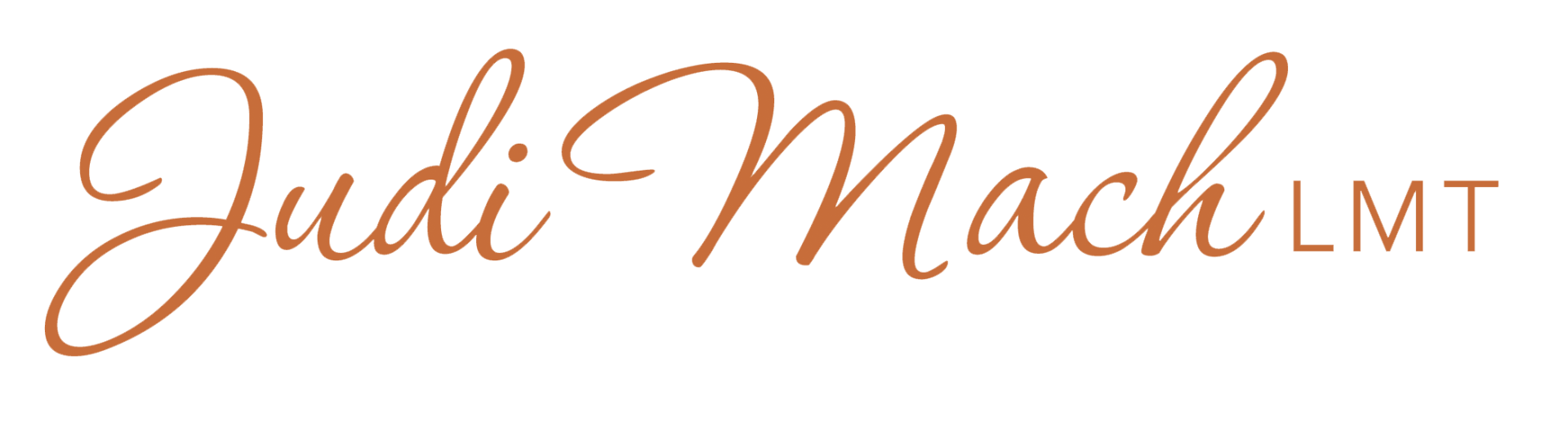 A handwritten logo for judi mach lmt on a white background.
