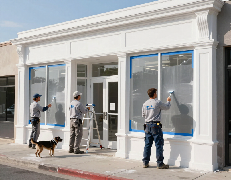 Commercial exterior painting project