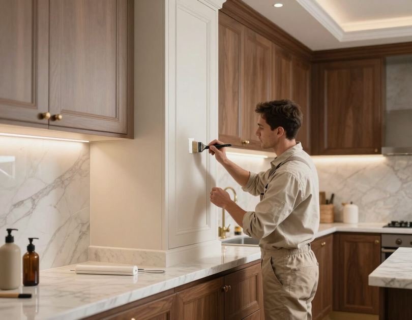 Luxury wall finishes and cabinetry painting