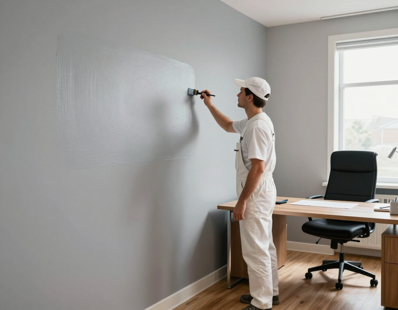 Commercial interior office painting