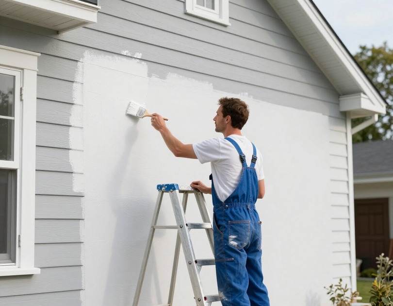 Residential exterior house painting
