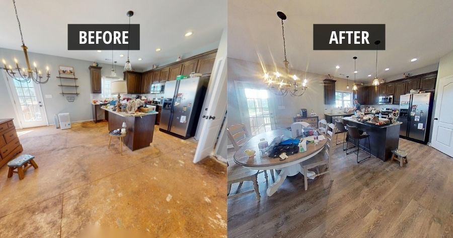 Complete Main Level Flood Restoration in Monroe