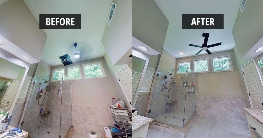 A Cumming Master Bathroom Water Damage Restoration