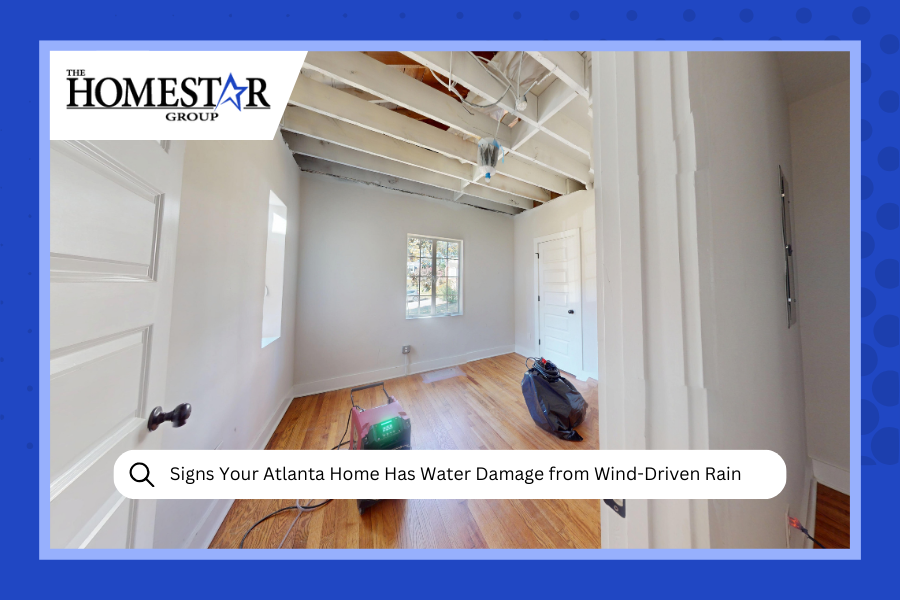 Signs Your Atlanta Home Has Water Damage from Wind-Driven Rain
