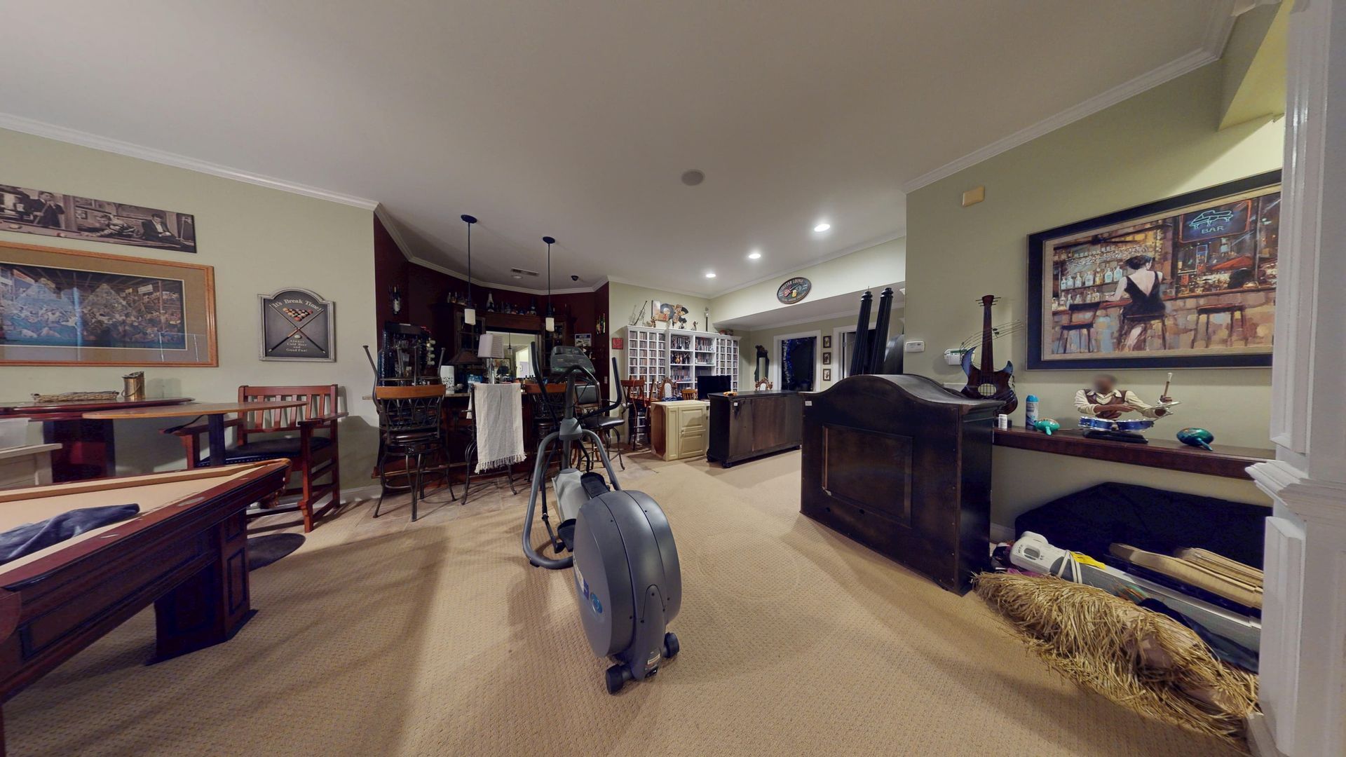 Before photo of a flooded Ellenwood basement