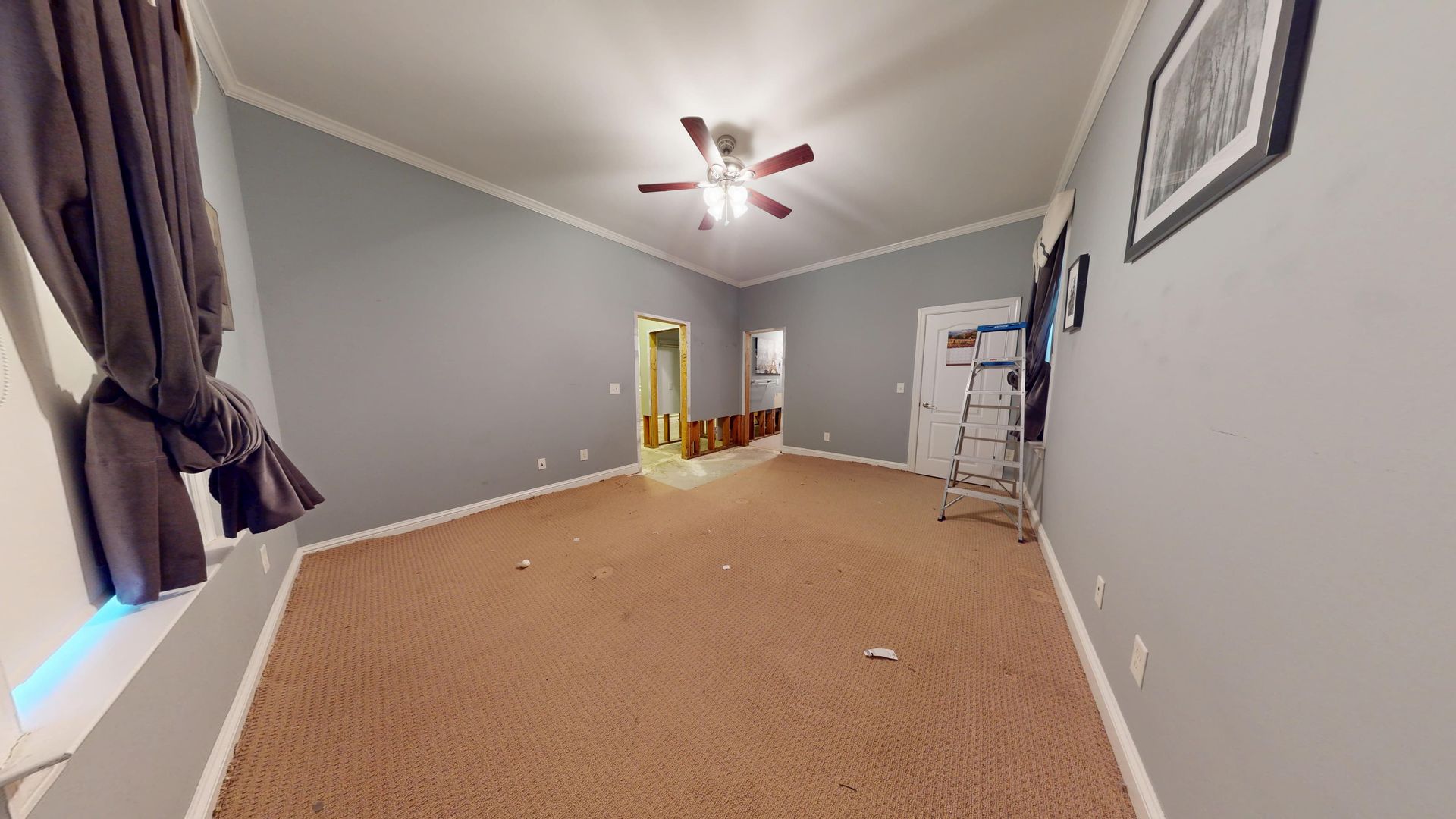 Before photo of a flooded Ellenwood basement