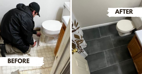 bathroom water damage