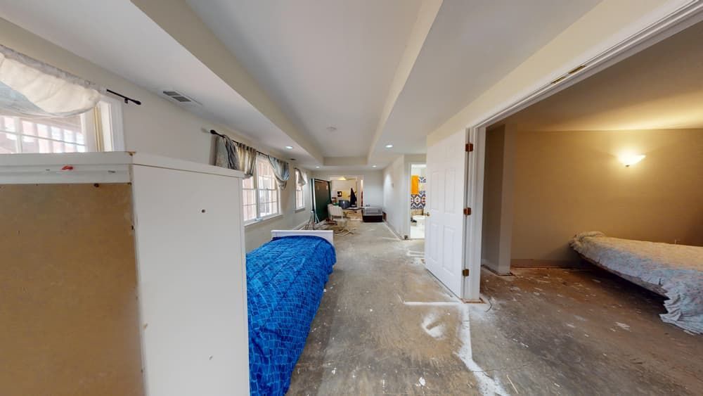 Secondary bedroom before water damage cleanup in Alpharetta home