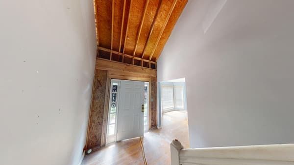 Entryway before fire damage restoration