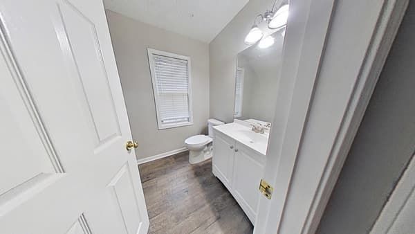 Bathroom after fire damage restoration