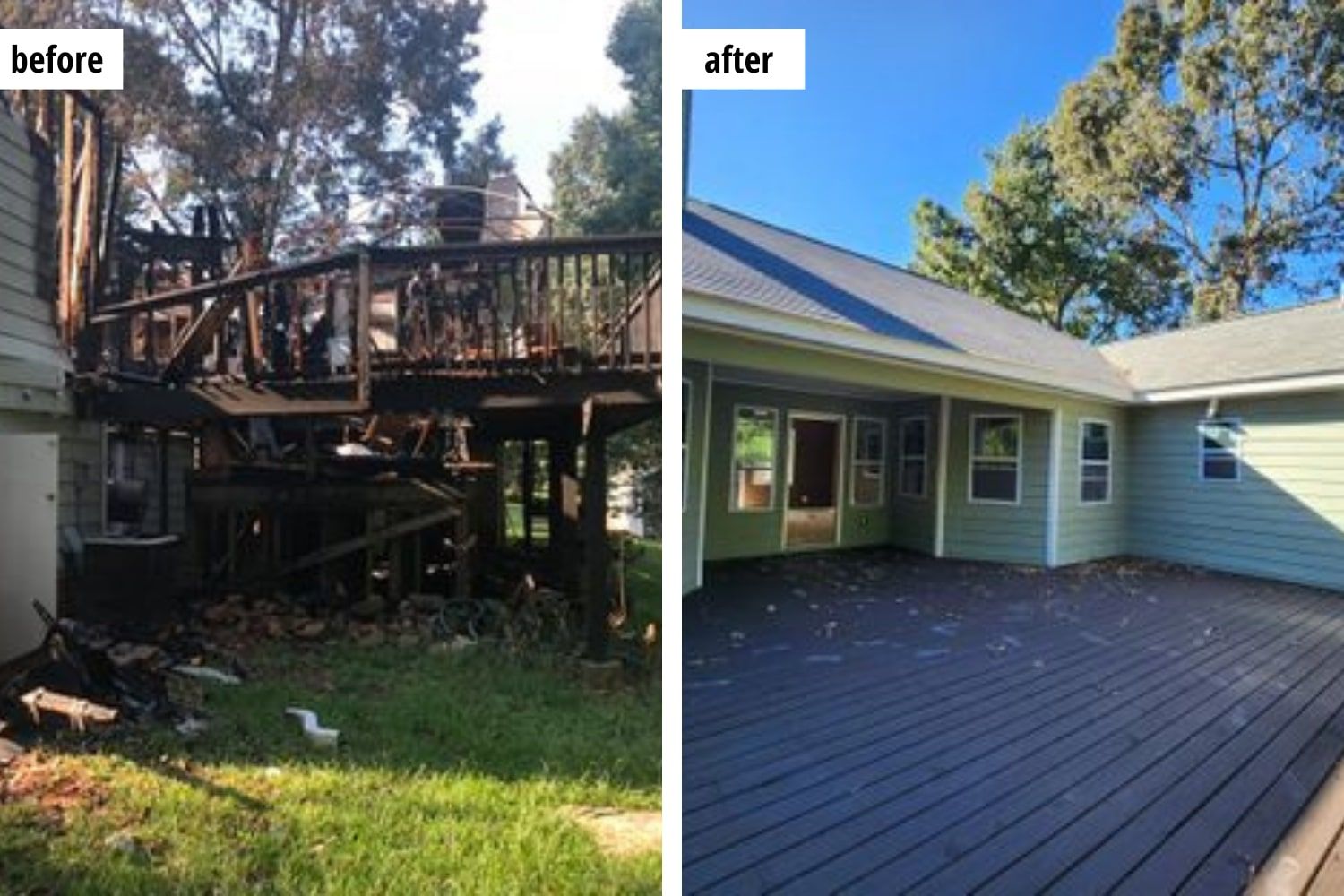fire damage at a house in Creekstone