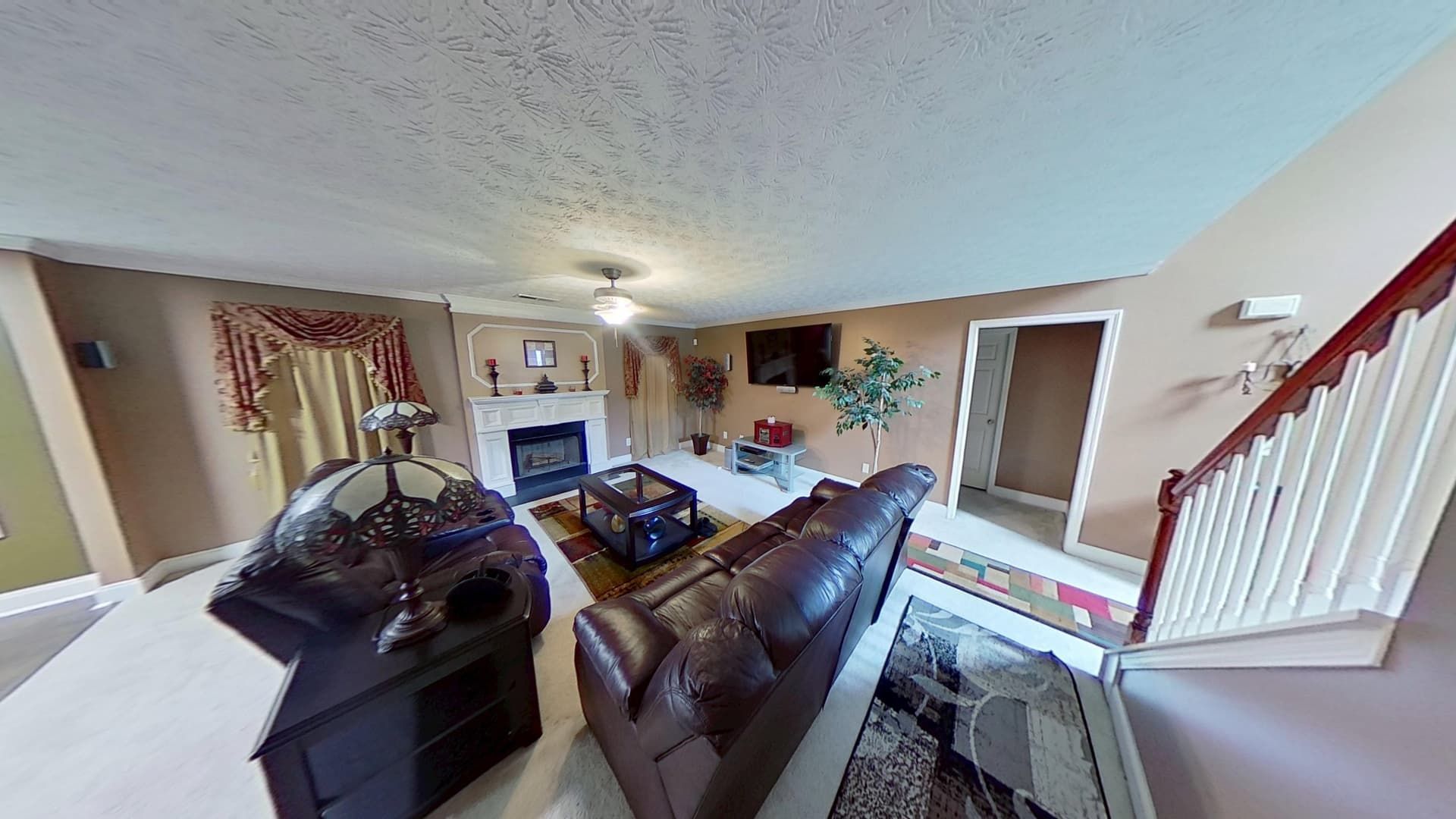 Second angle of Stonecrest living room after complete flood restoration