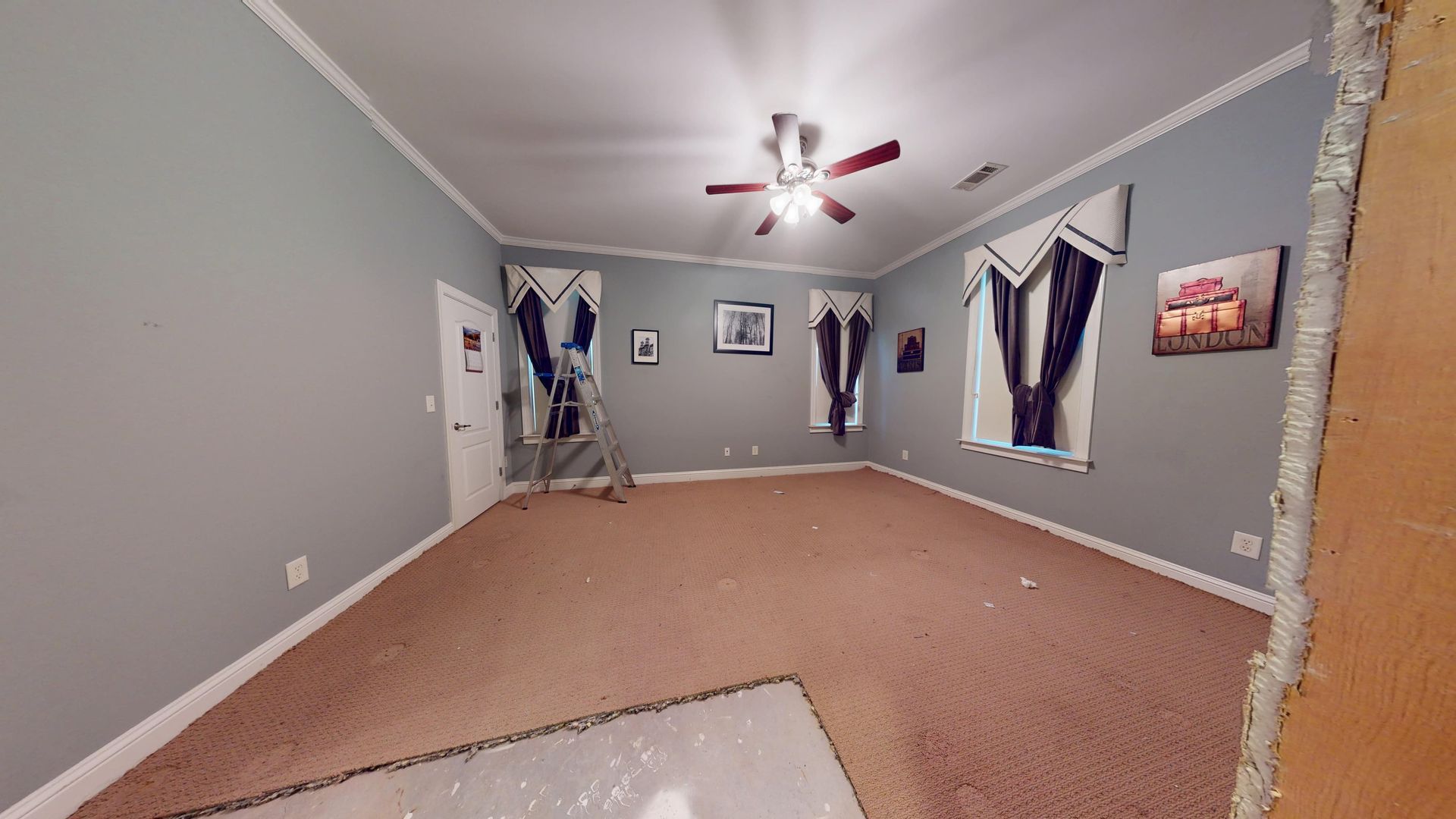 Before photo of a flooded Ellenwood basement