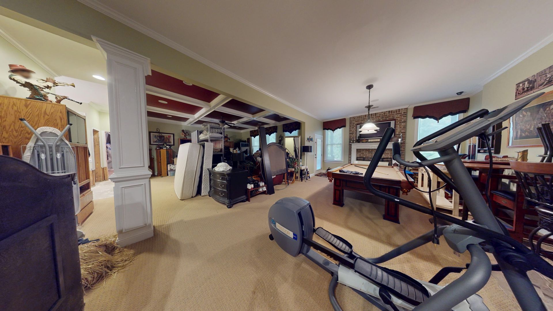 Before photo of a flooded Ellenwood basement