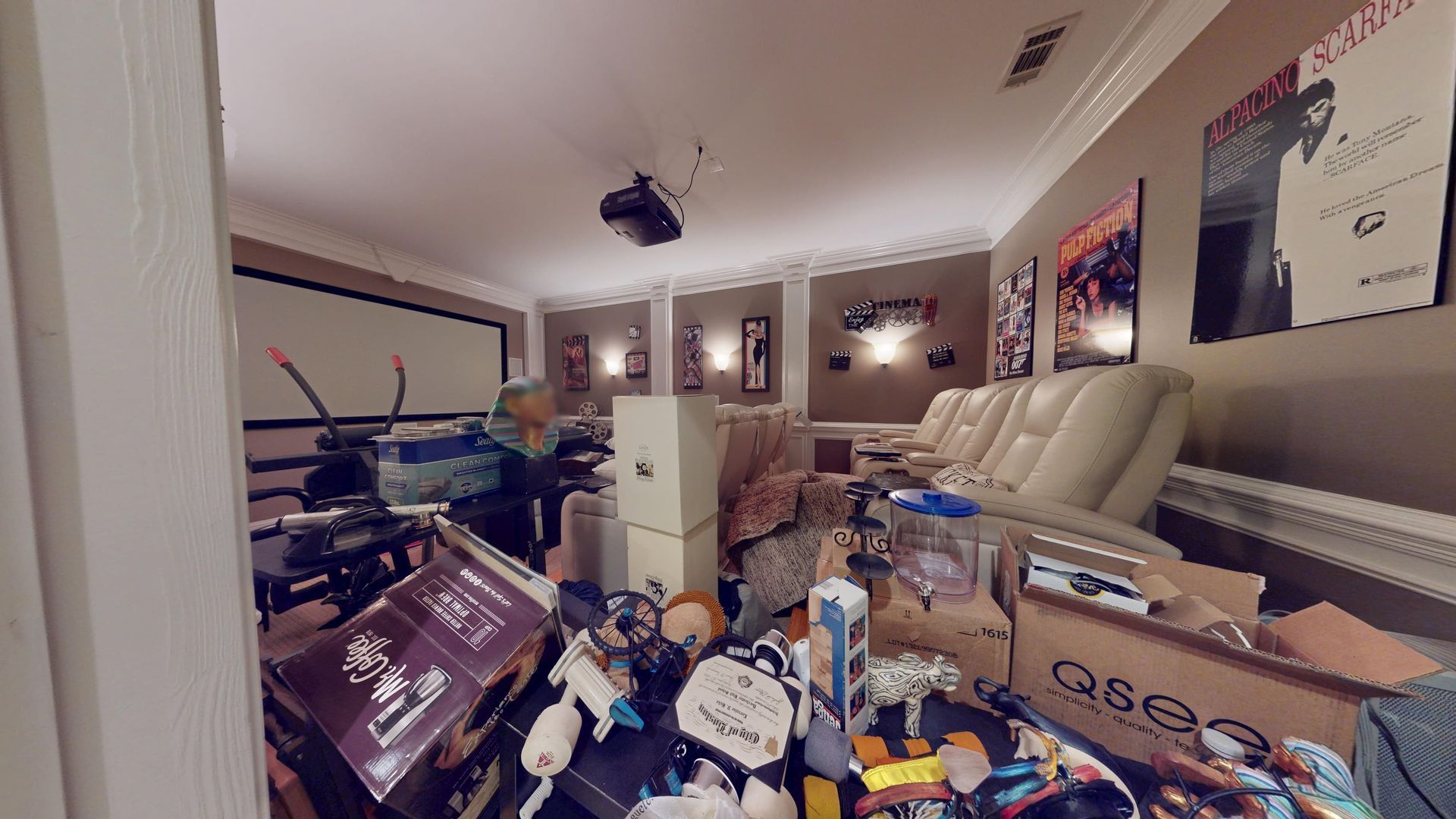 Before photo of a flooded Ellenwood basement