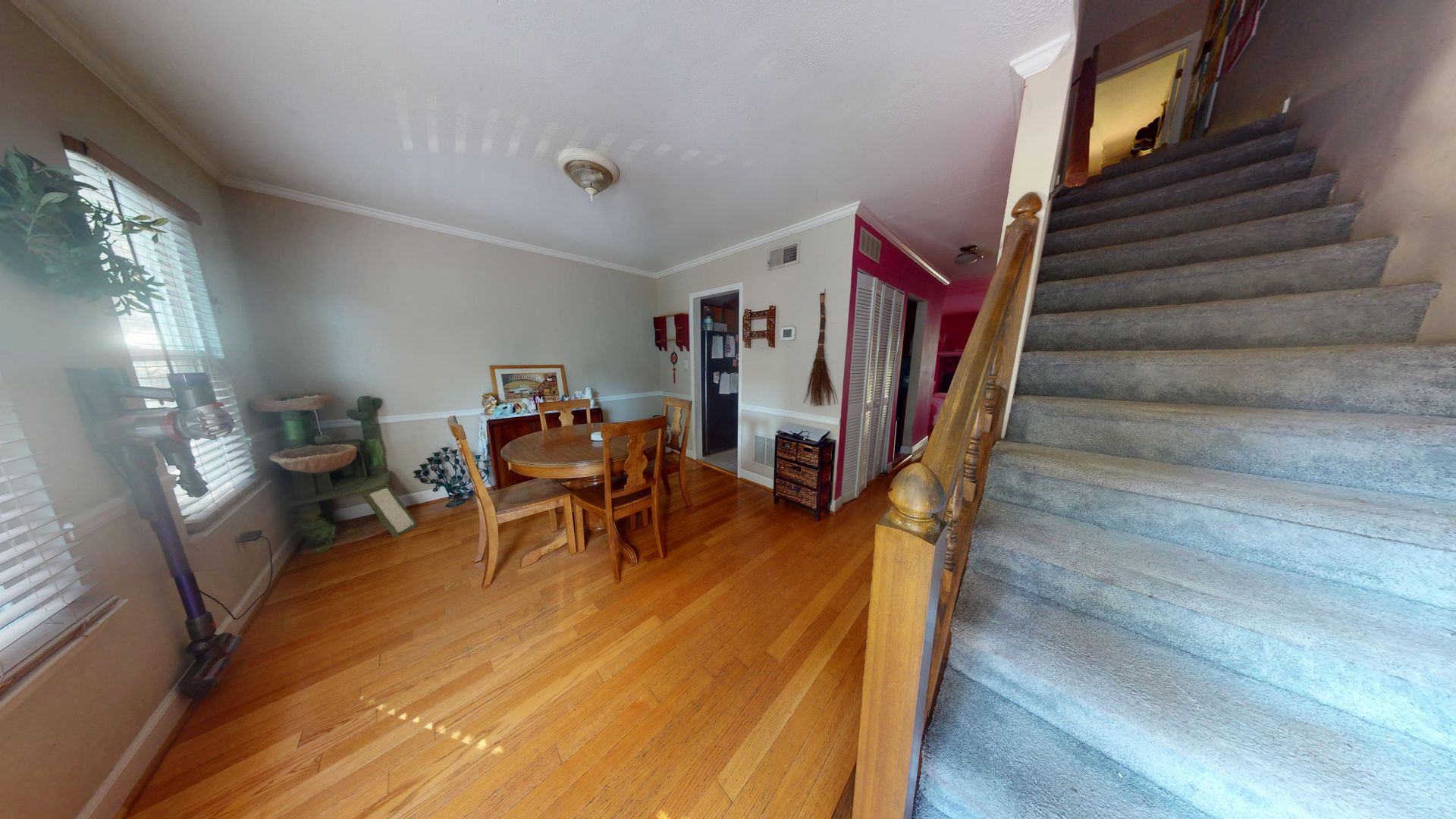 Flooded downstairs dining room before restoration in Peachtree Corners