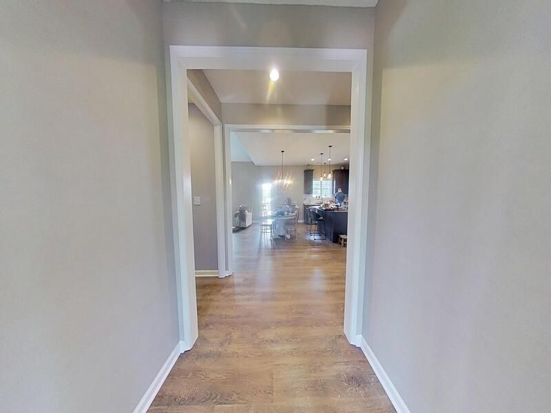 Hallway after flood restoration