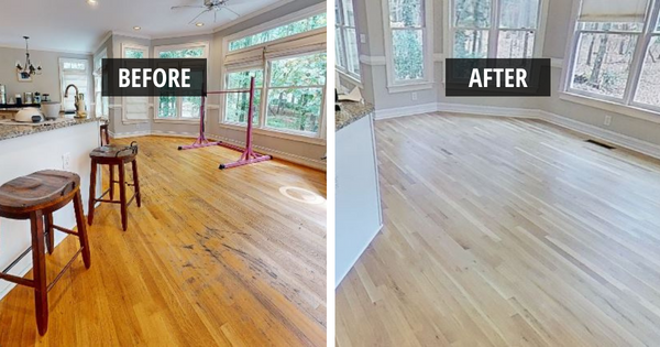 Kitchen Floor Affected by A Toilet Leak In Marietta, GA : See How We Completely Restored It