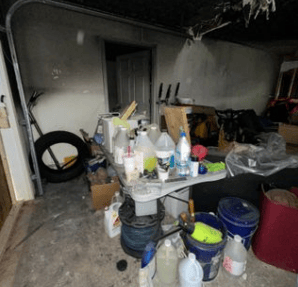 garage fire damage before photo