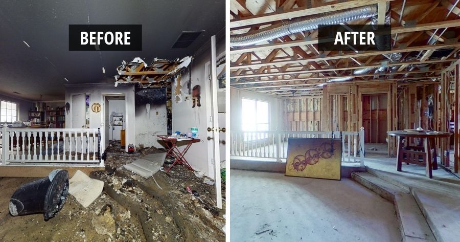 Structure cleaning job in Stone Mountain GA after fire