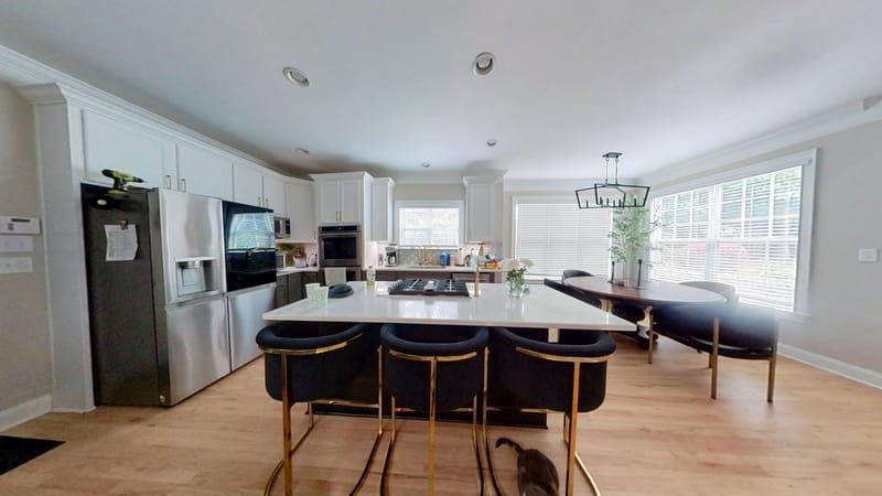 Kitchen dining area completely restored