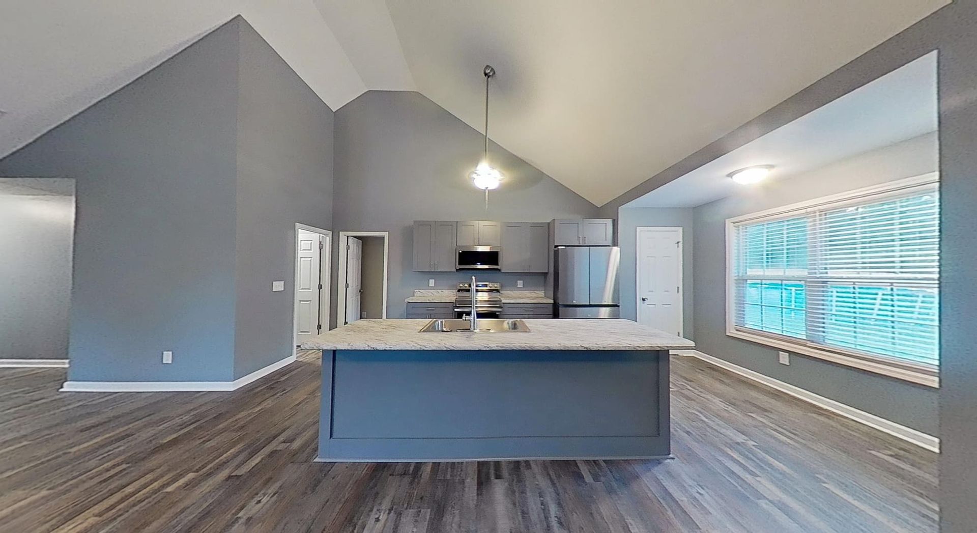 Beautifully restored kitchen with new cabinets and countertops after fire damage restoration
