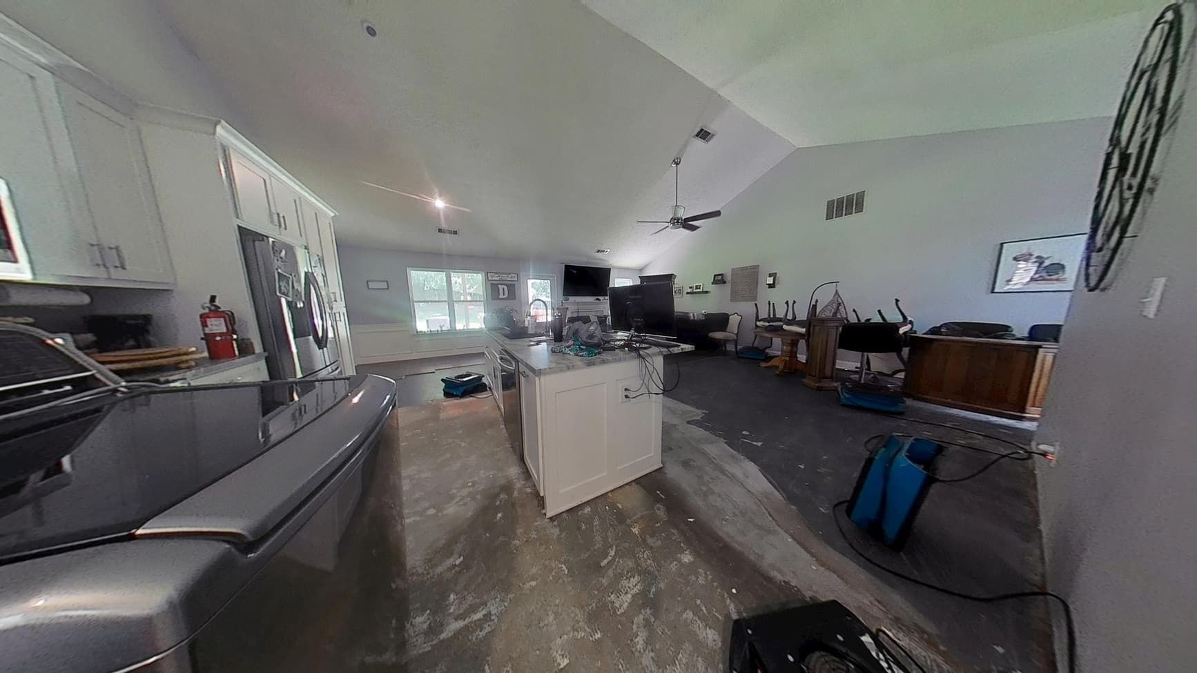 Kitchen detail before water damage restoration in Buford