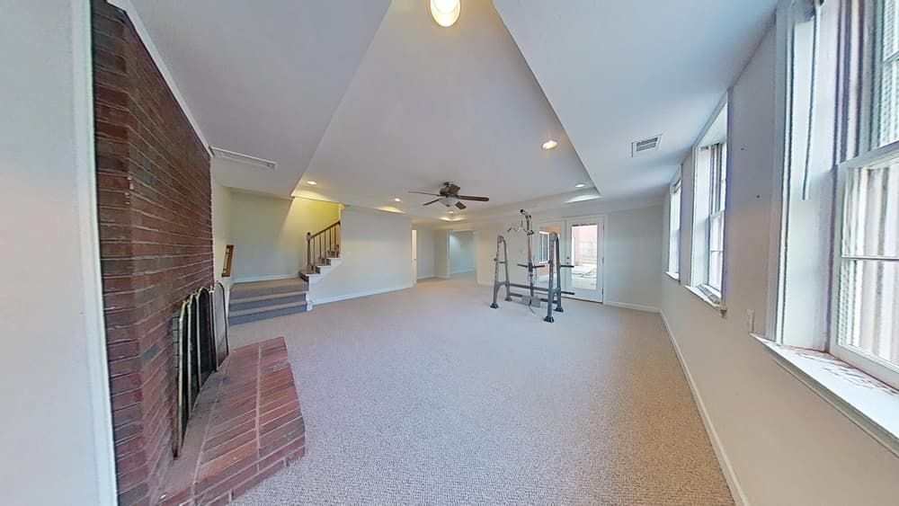 Second view of living room after professional water extraction and drying