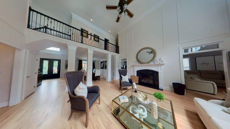 Living room returned to pristine condition