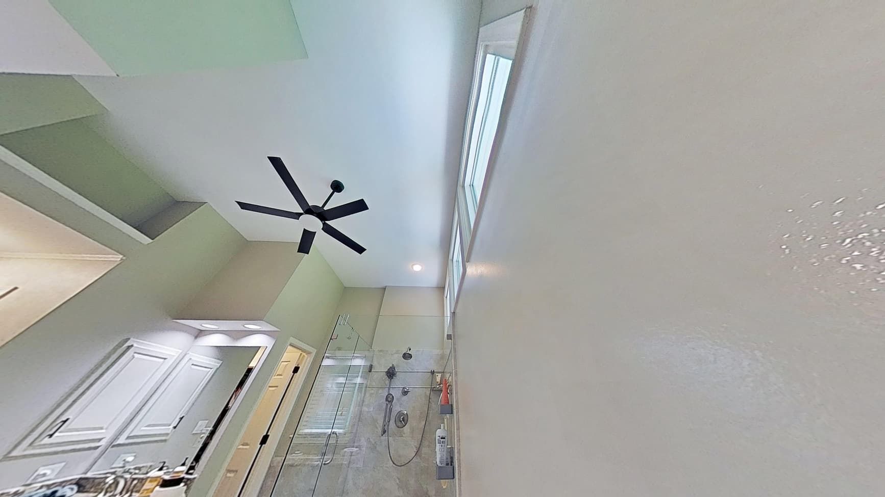 Clean, dry and repaired bathroom ceiling after professional water damage restoration in Cumming