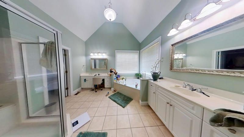 Master bathroom fully restored and functional