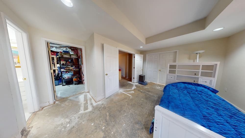 Master bedroom before flood damage restoration in Alpharetta