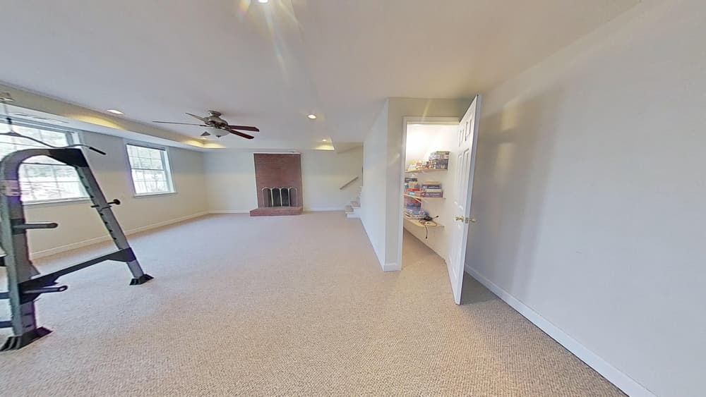 Home office after professional water damage restoration completed