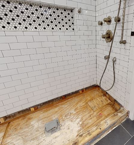 shower pan leak