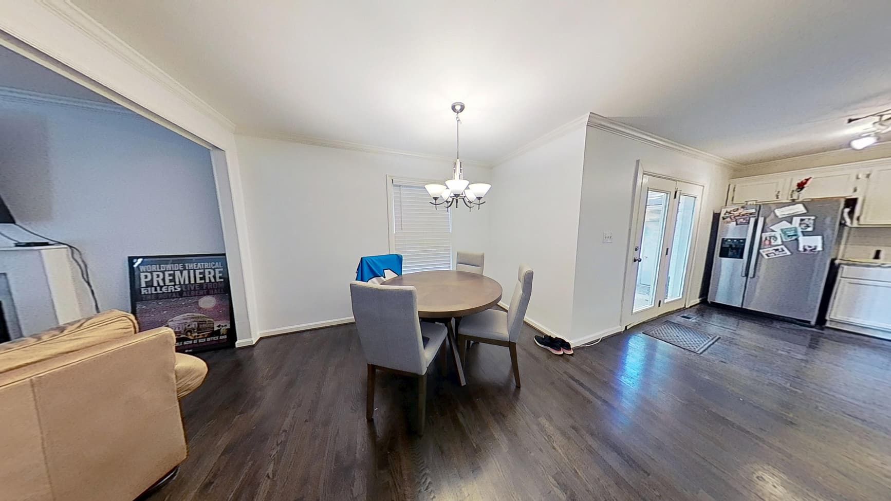 Restored kitchen and dining room with new flooring after water damage repair by The Homestar Group