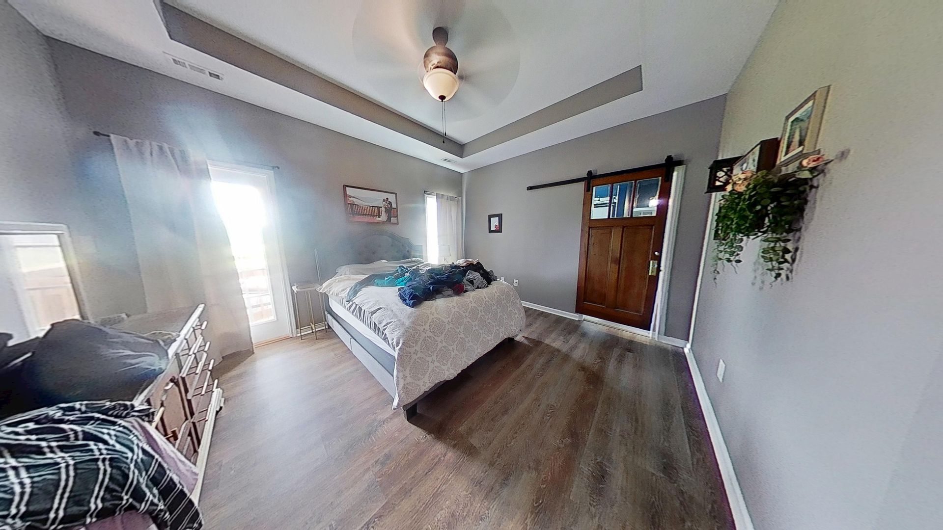 Master bedroom after complete water damage restoration