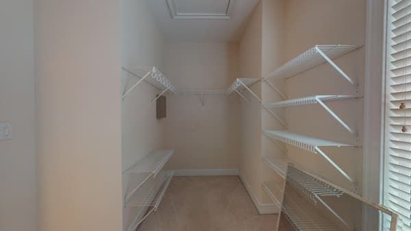 Storage room with water damage before restoration