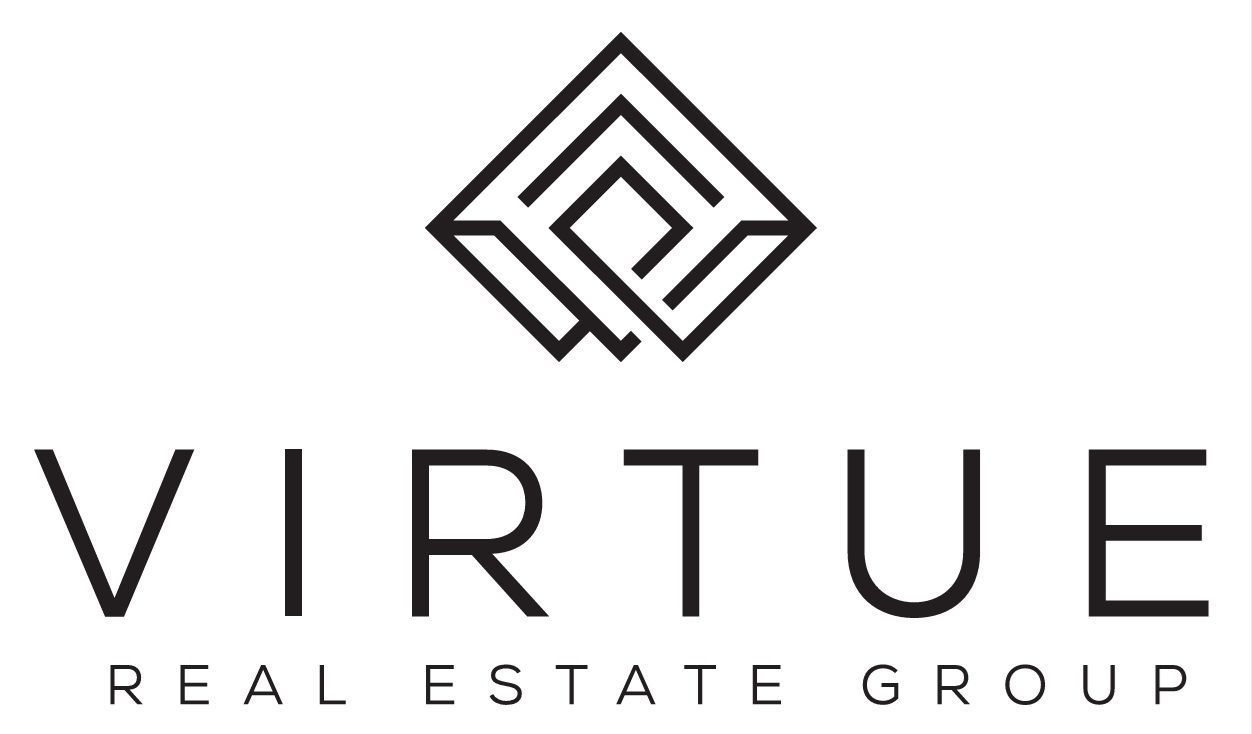 The logo for rise realty is red and white.
