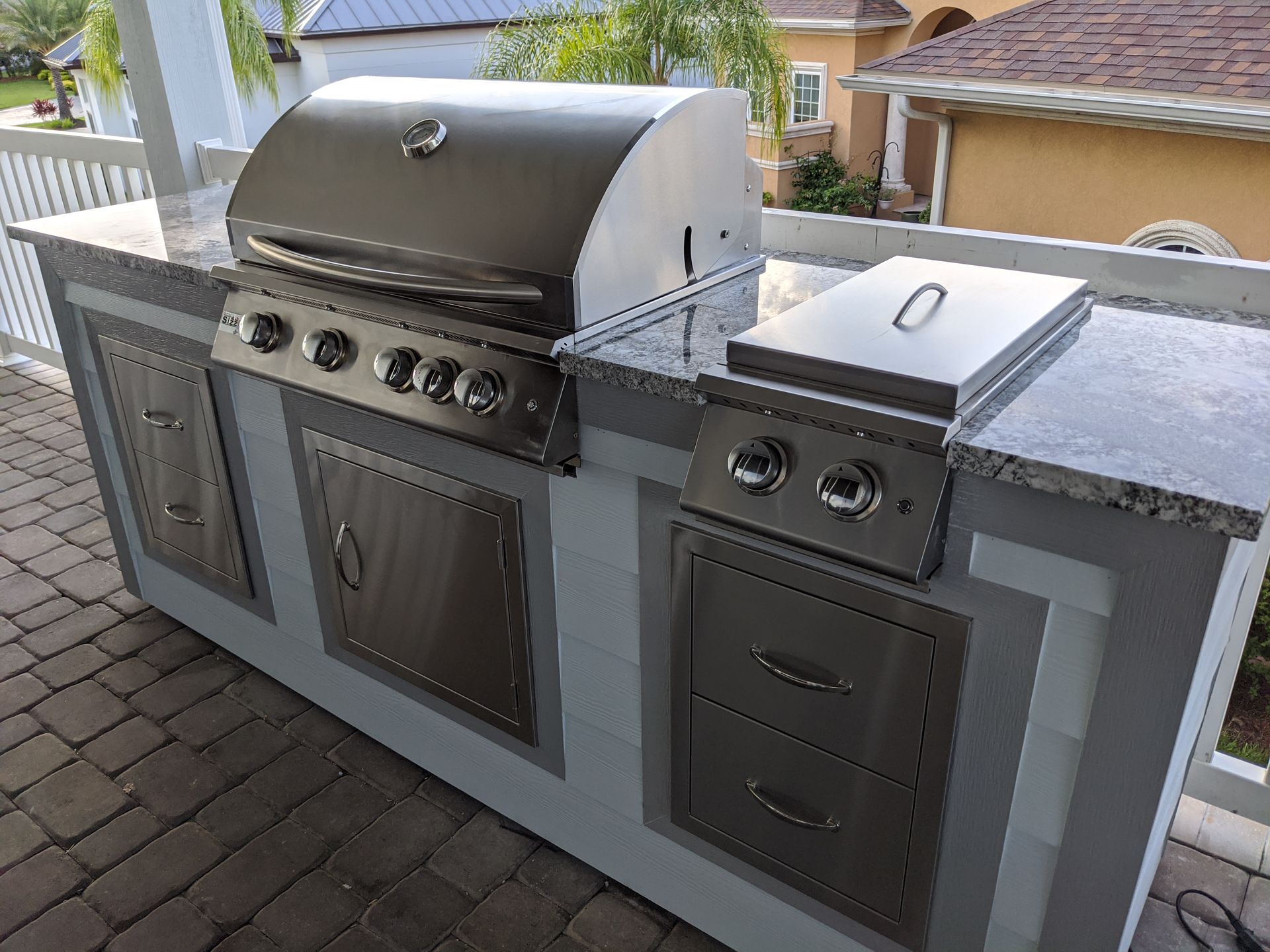 Hardi Board Summer Kitchen with Granite Top