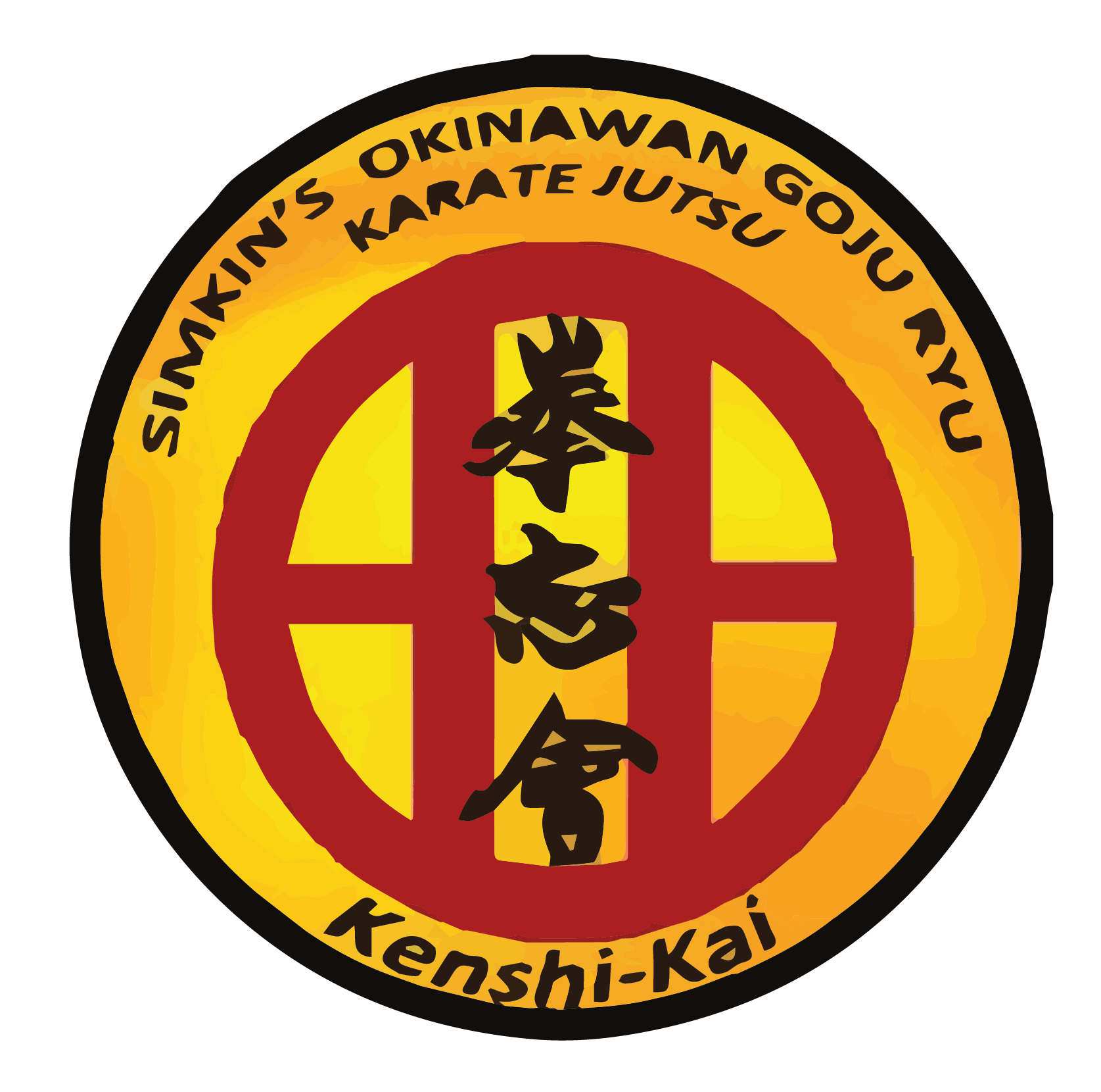 A logo for simkins okinawan goju ryu kenshi-kai