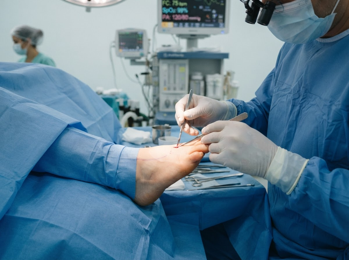cirurgia no pé