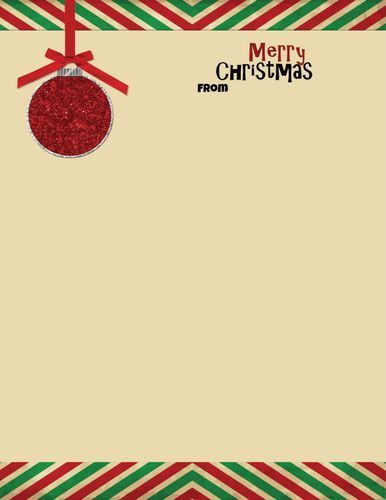 A merry Christmas card with a red and green striped background