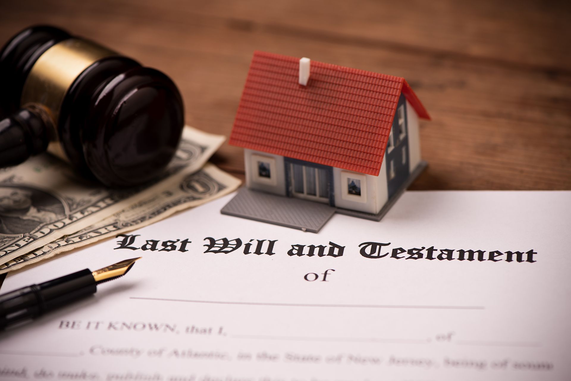 Estate planning documents showing wills, trusts, and healthcare directives
