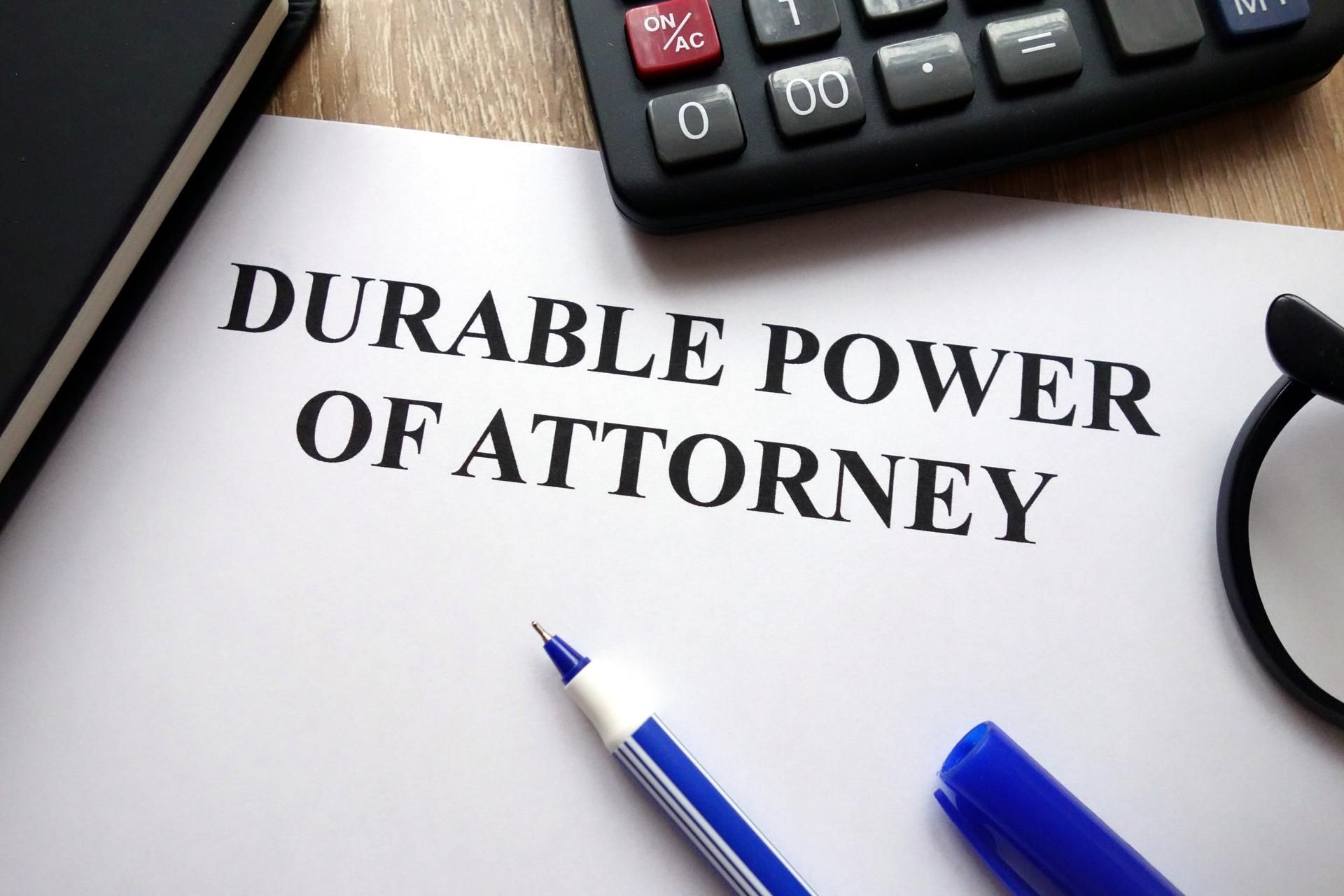 paper of Durable Power Of Attorney