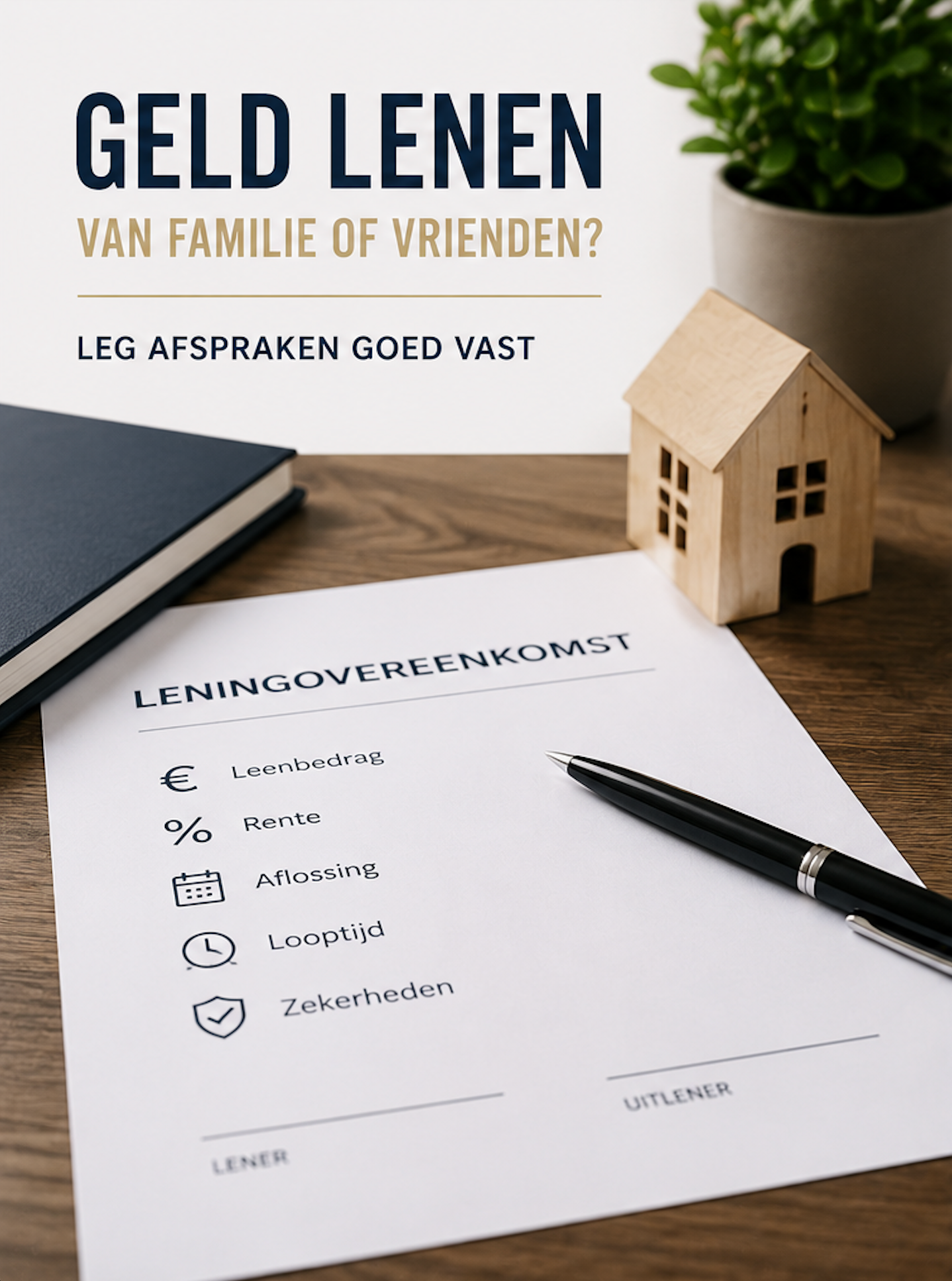 document voor een leenovereenkomst bureau
