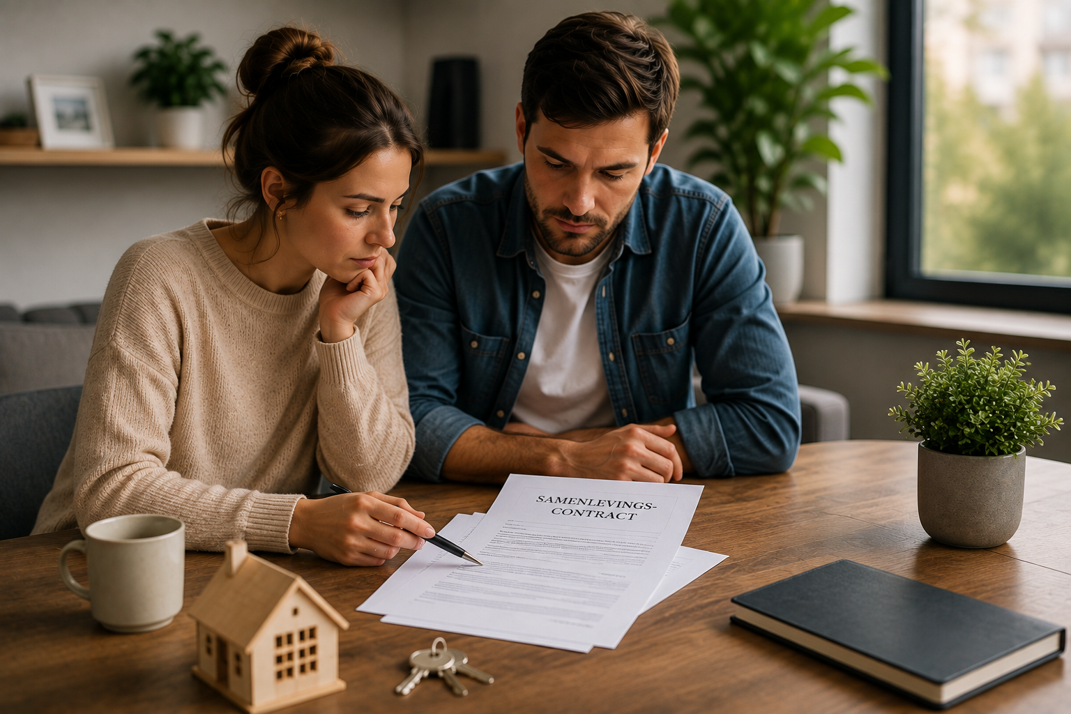 stel dat hun contract naleest over samenwonen
