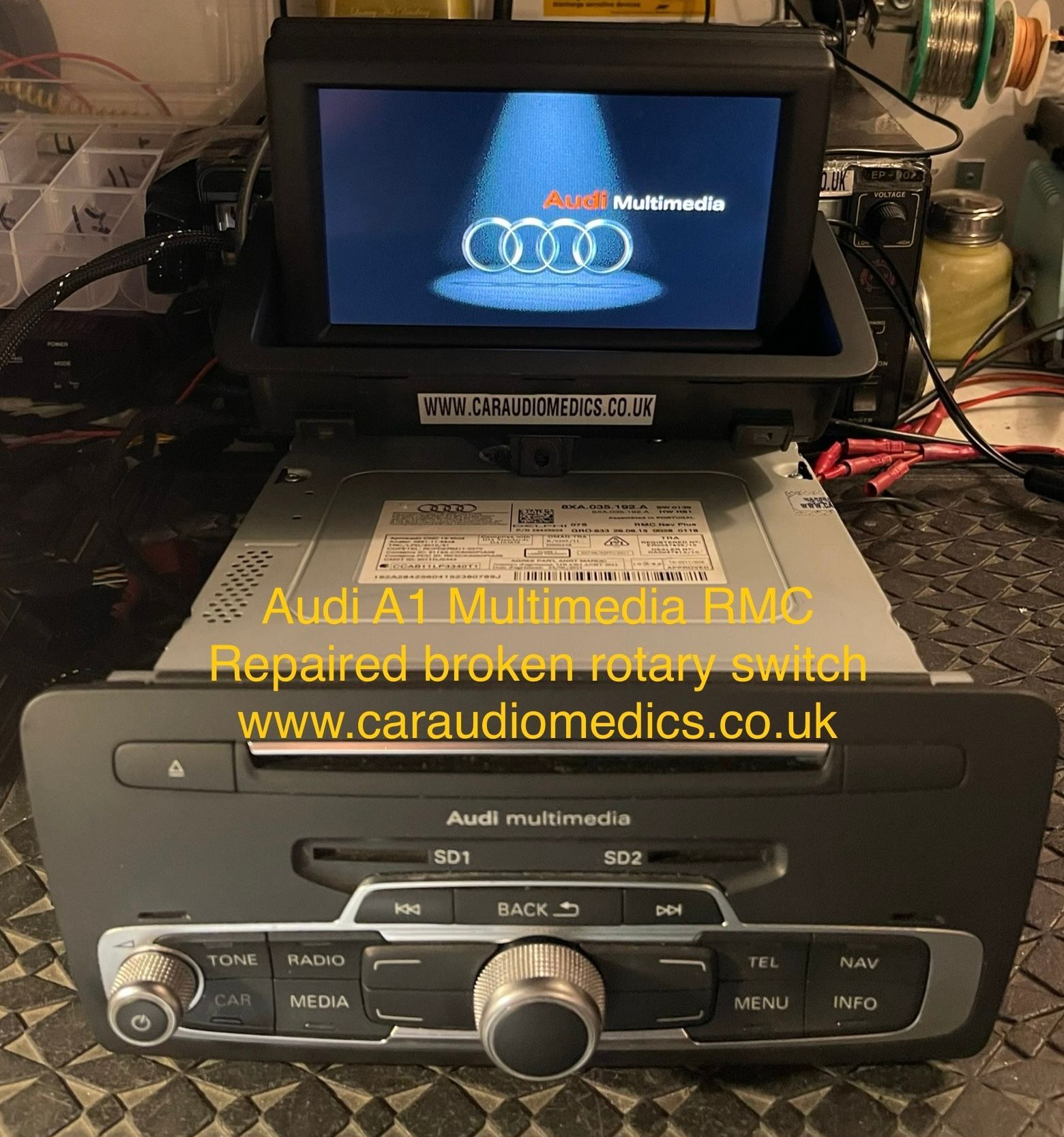 Audi A1 Multi Media
8XA.035.192.A 8X0.035.188.F
Delphi 28397546 28425604
RMC Nav Plus, RMC Cnct PDR
Repair broken rotary controller encoder switch
www.caraudiomedics.co.uk